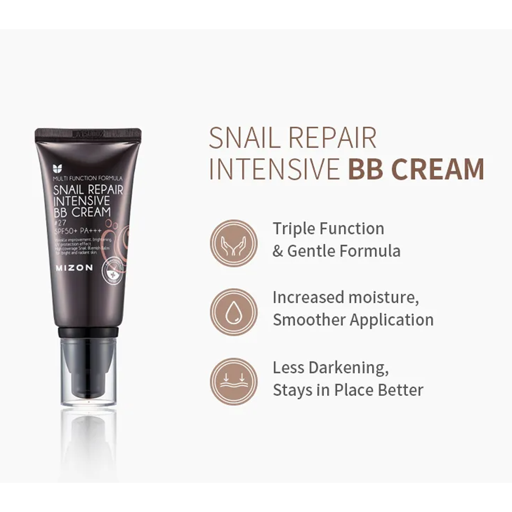 MIZON Snail Repair Intensive BB Cream  SPF50+ PA+++ 50ml  - 4 Colors - DODOSKIN