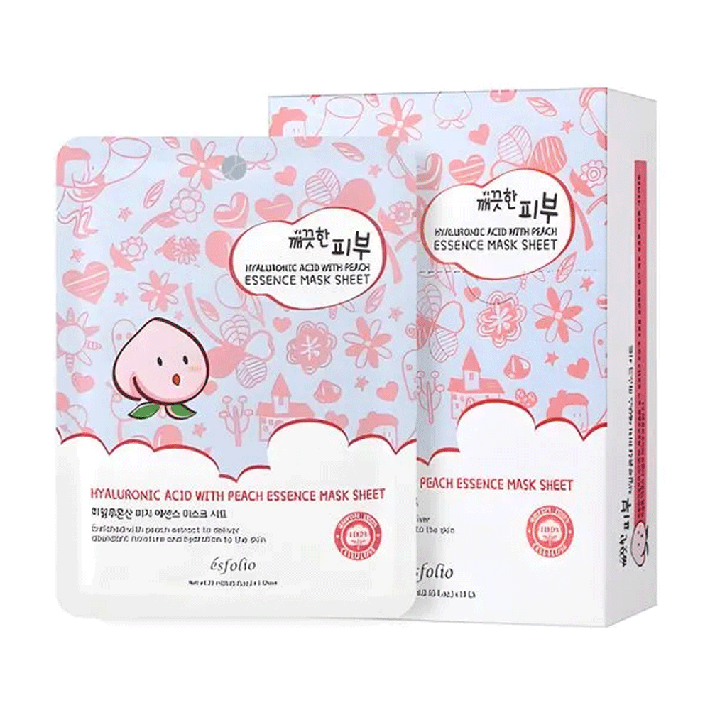 (NEWA) esfolio Hyaluronic Acid With Peach Essence Mask Sheet 25ml * 10pcs - DODOSKIN