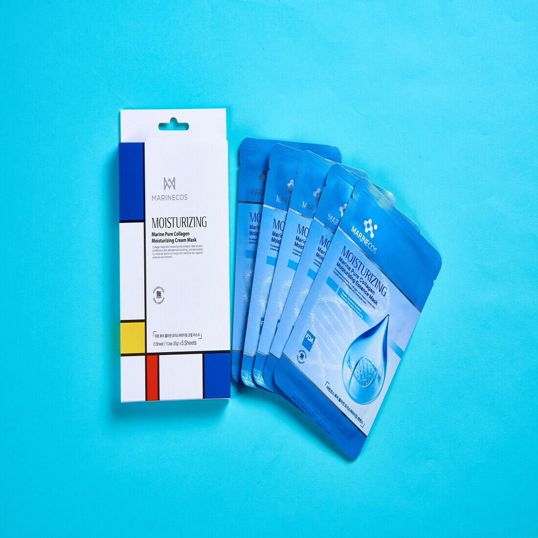 MARINECOS Marine Pure Collagen Essence Mask 25g*5ea - 4 Types - DODOSKIN