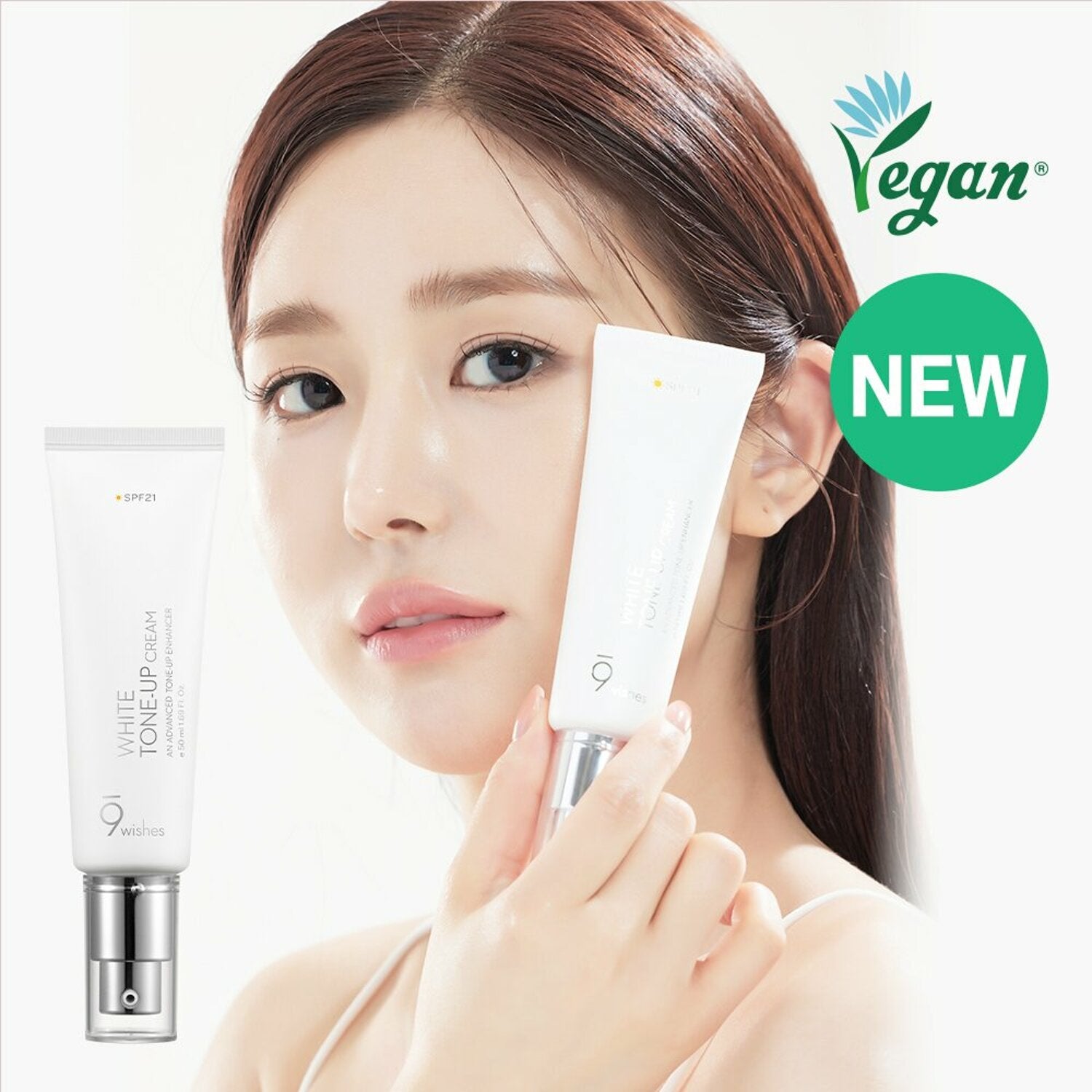 9wishes Vegan White Toneup Cream 50mL - DODOSKIN