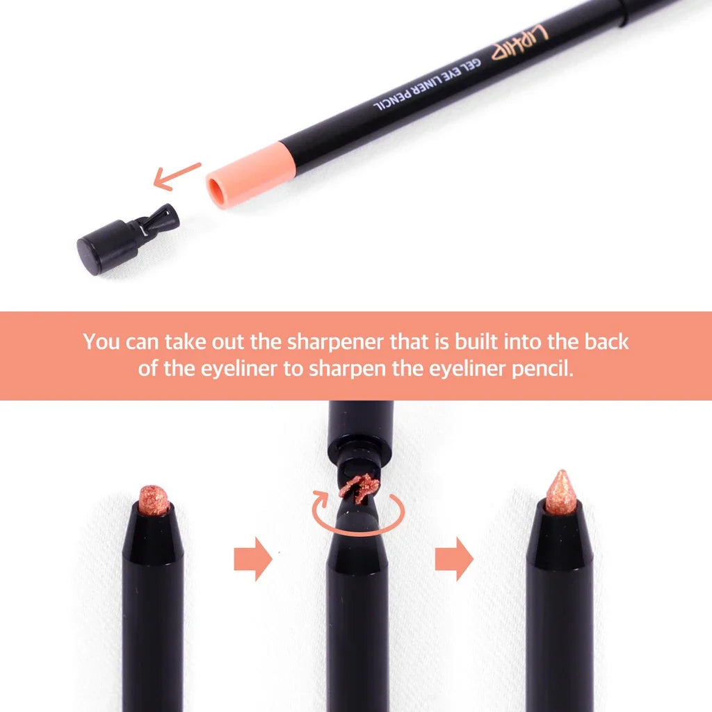 LIPHIP Gel Eyeliner Pencil 0.4g 5 colors