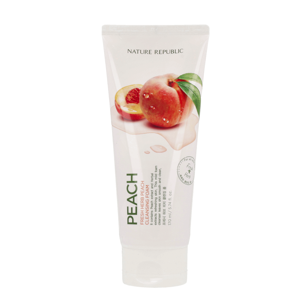 [US Exclusive] NATURE REPUBLIC Fresh Herb Peach Cleansing Foam 170ml - Dodoskin