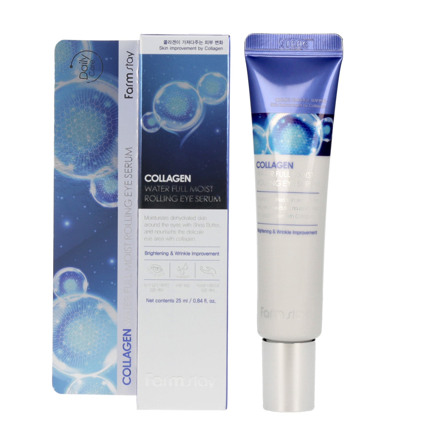 Farmstay Collagen Water Full Moist Rolling Eye Serum 25ml - DODOSKIN