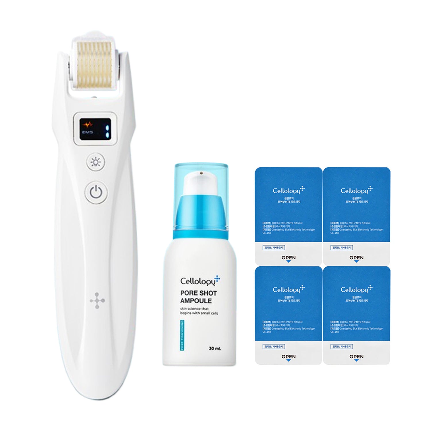 Cellology Pore Shot MTS Set (MTS Device + Ampoule 30ml + 4 Cartridges ...