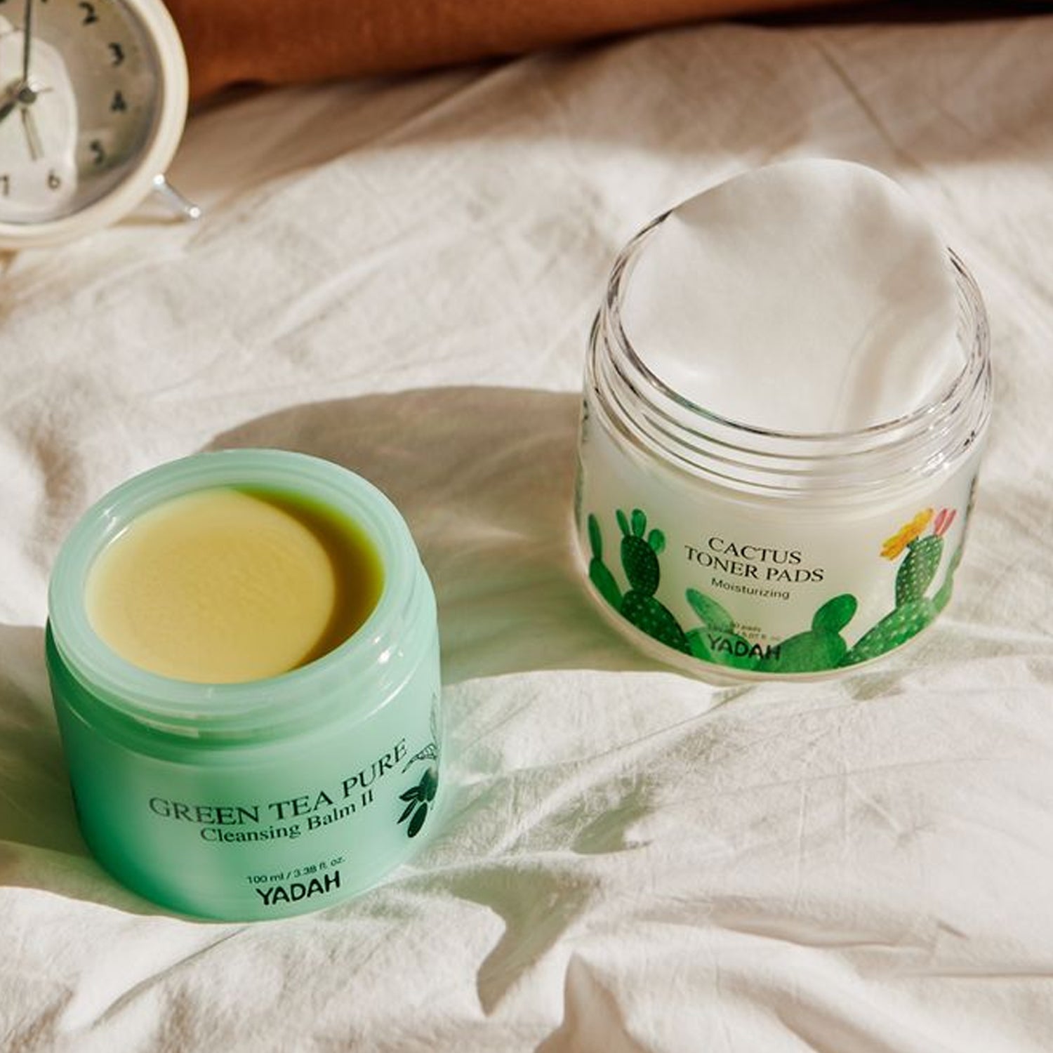YADAH Cactus Toner Pads 60ea + Cleansing Balm 100ml Set