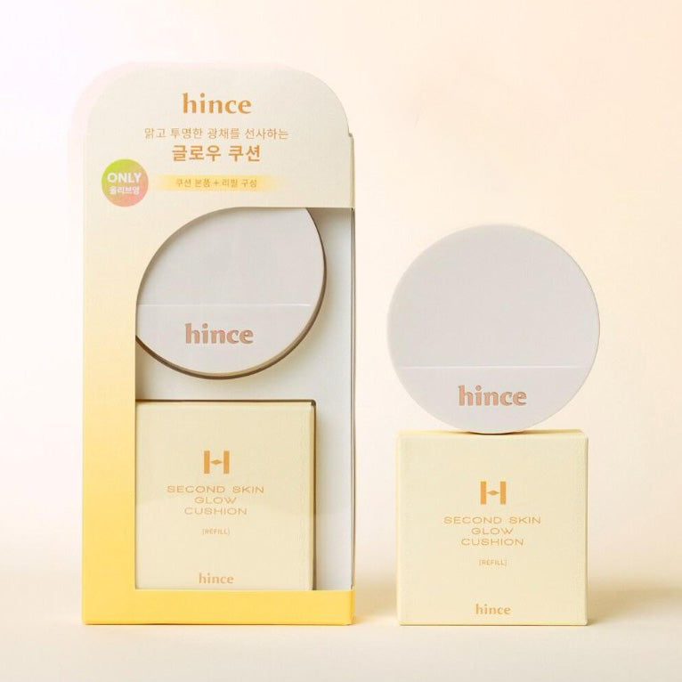 hince Second Skin Glow Cushion SPF50+ PA+++ 12g 4colors