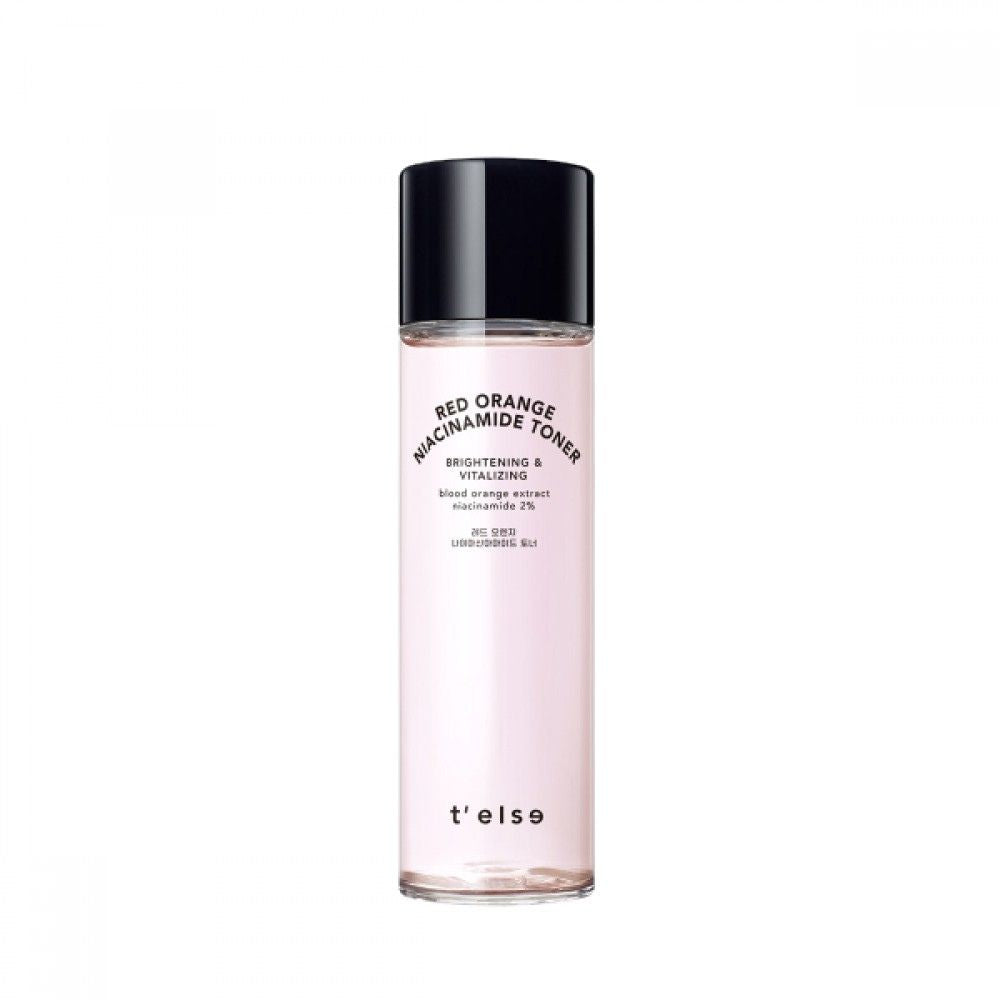 The t'else Red Orange Niacinamide Toner 150ml is a revitalizing toner that focuses on brightening and balancing the skin.